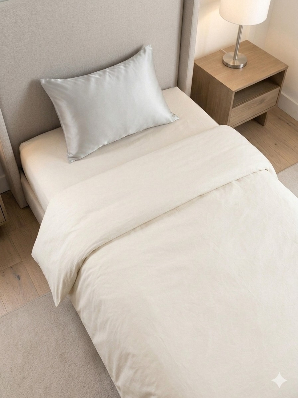 Blissy 100% Pure Mulberry Silk Gray Standard Pillow Case 22 - MOMME Soft Luxury